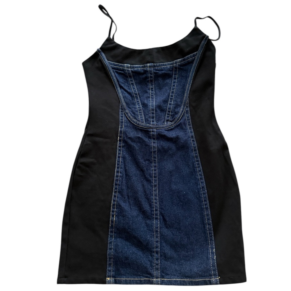 Forever 21 Black and Blue Mini Dress